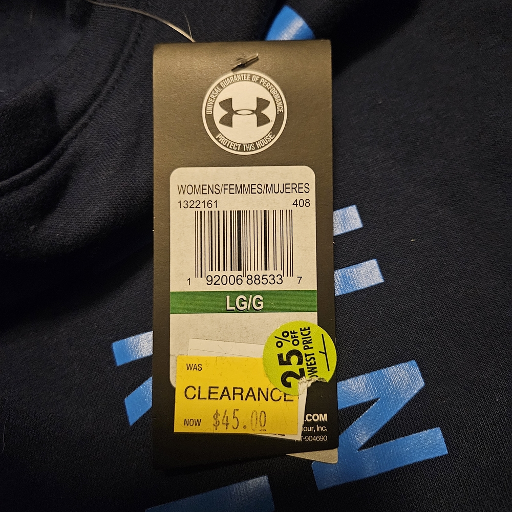 Under Armour Dark Blue Tee with Light Blue Accents